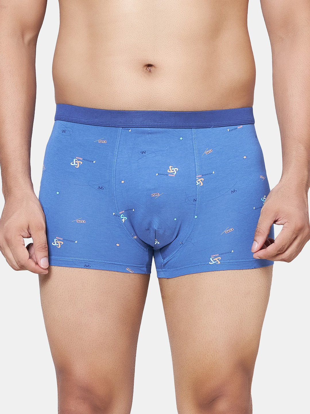 PLUMBURY Printed Cotton Trunk - PLMB/SPANTY220DBLUEM