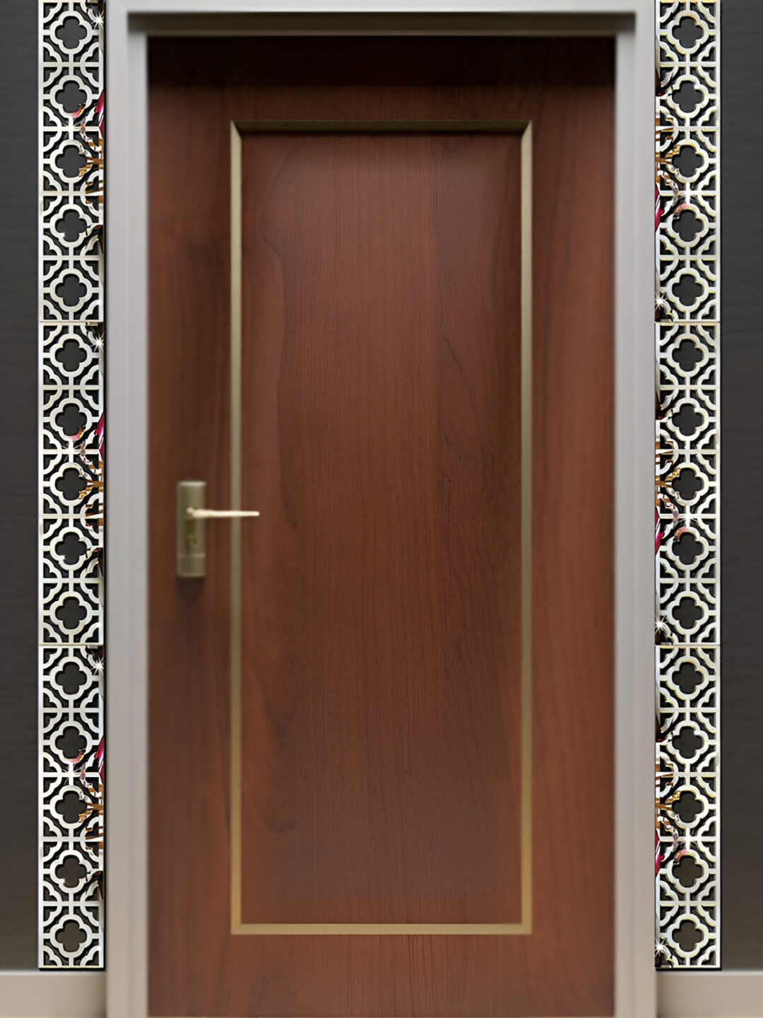 Wall1ders 20 Pcs Metallic Toned Border Mirror Wall Sticker