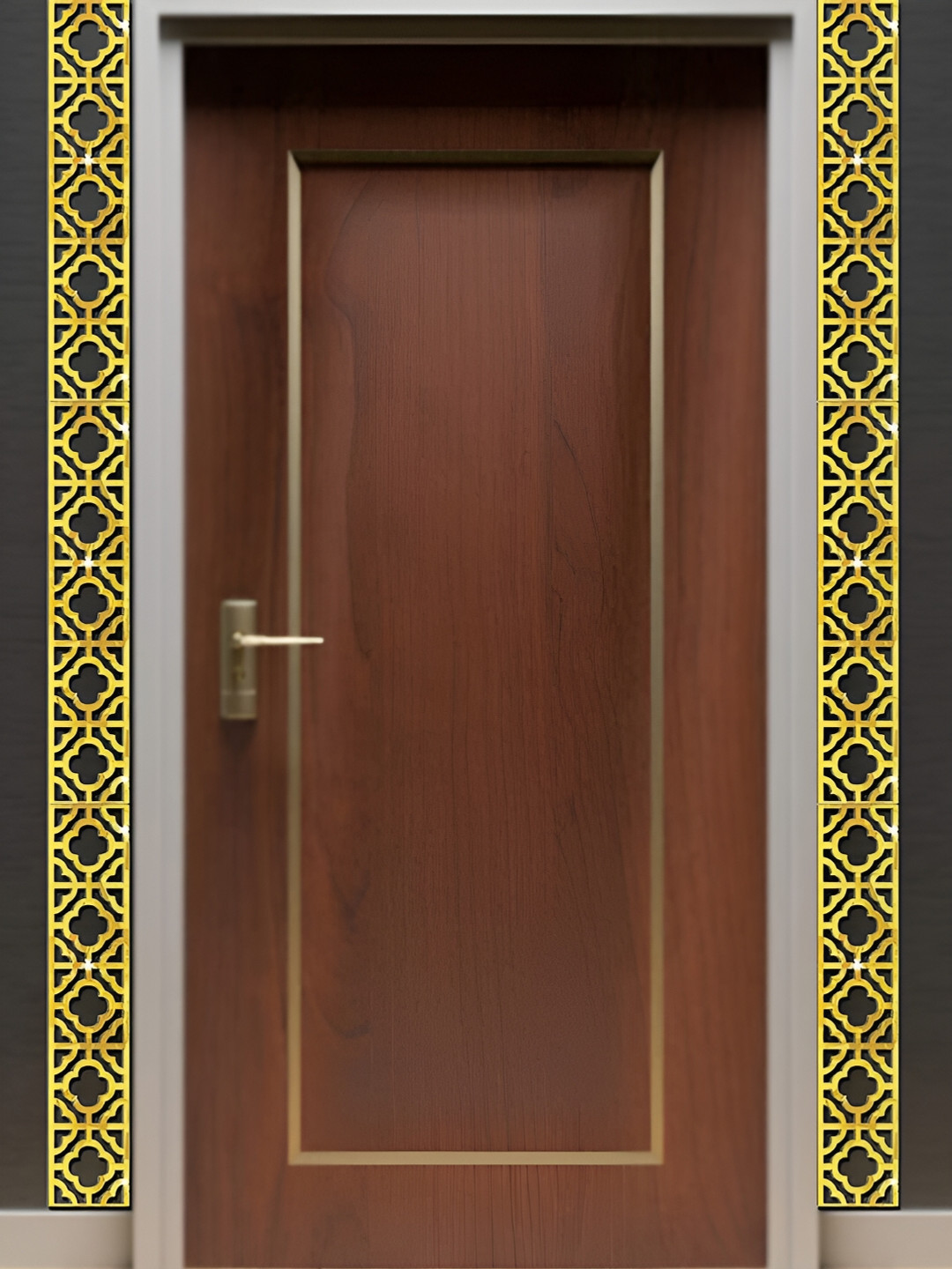 Wall1ders 20 pcs Metallic oned Border Mirror Wall Sticker