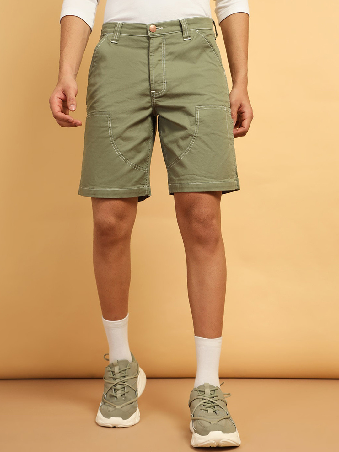 Wrangler Men Mid-Rise Relaxed Fit Denim Shorts