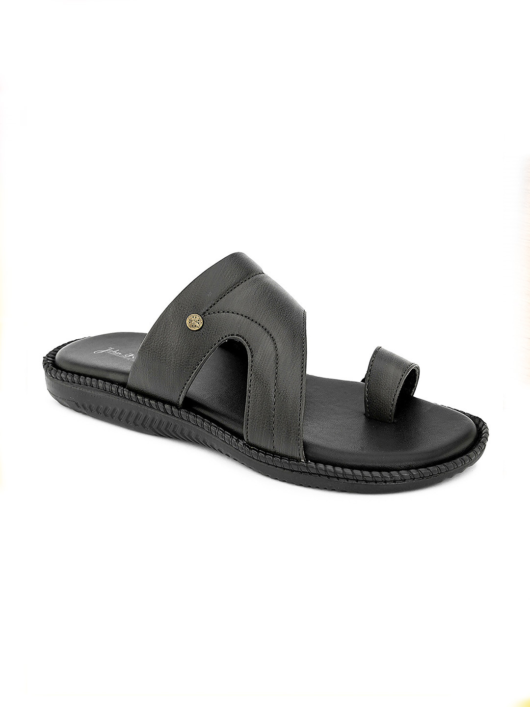 John Karsun Men Textured One Toe Comfort Sandals