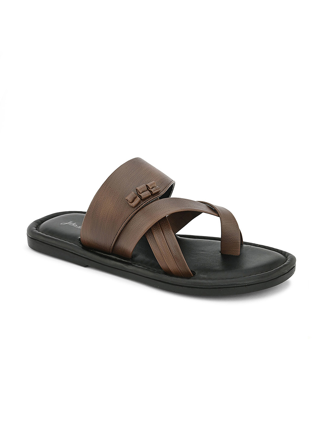John Karsun Men Textured One Toe Comfort Sandals