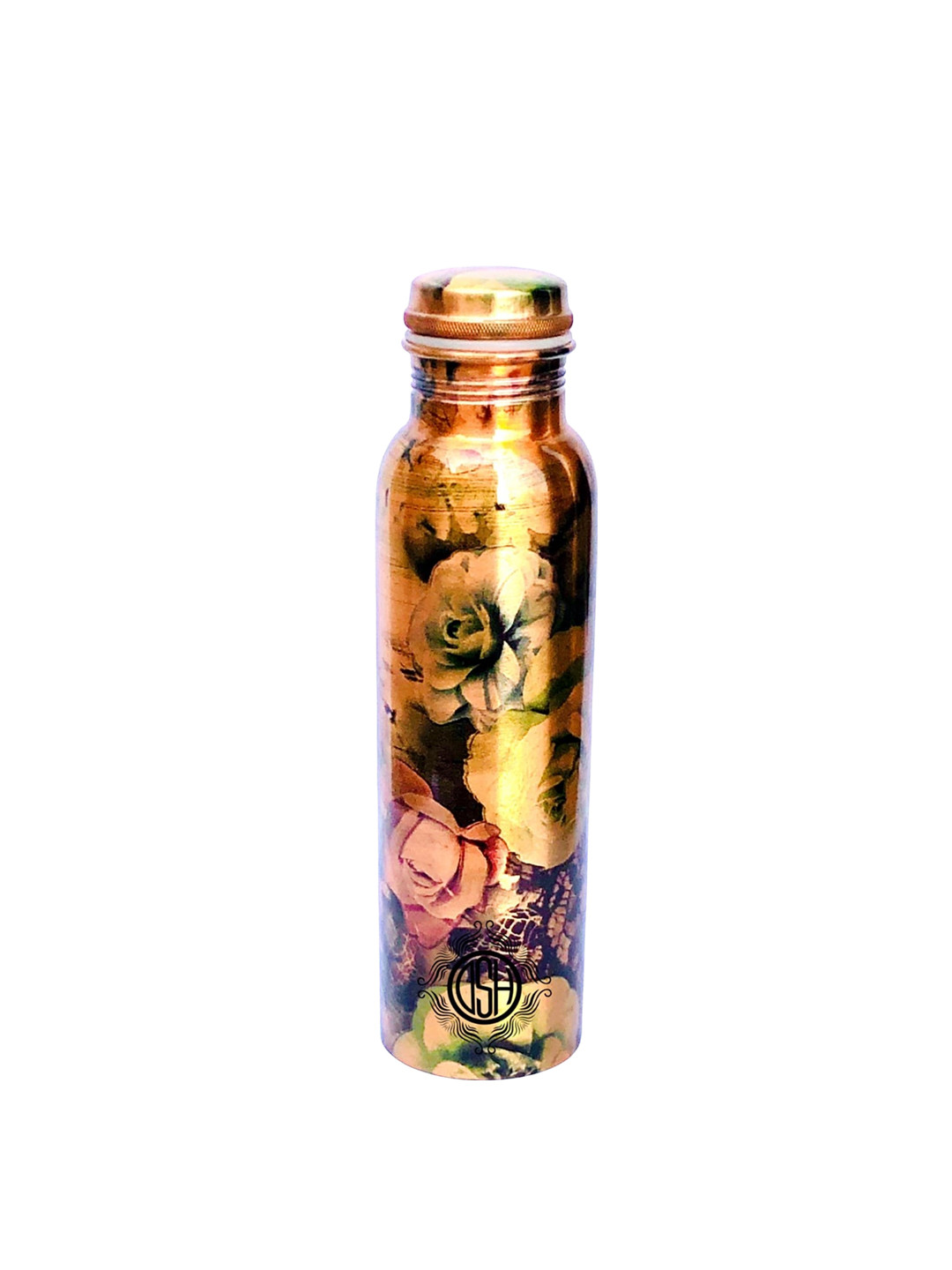 DSH Crafting Your Curiosity P-7 Floral Copper Single Wall Vacuum Water Bottle - 800ml
