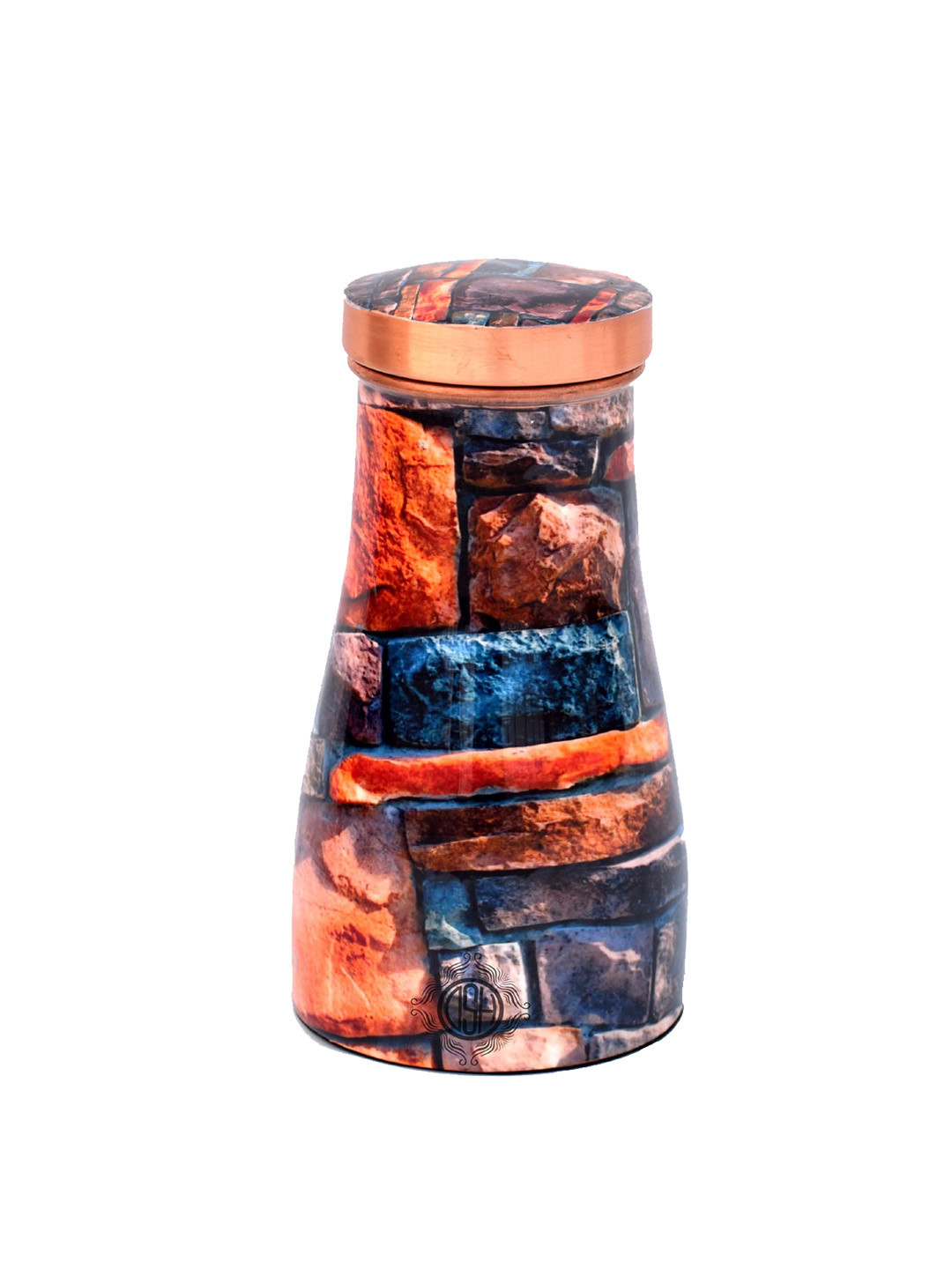 DSH Crafting Your Curiosity Blue Abstract Copper Airtight Water Bottle - 1L