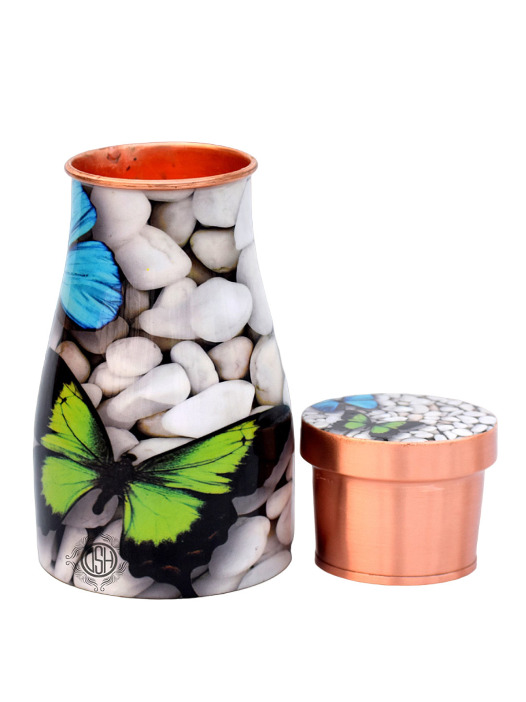 DSH Crafting Your Curiosity White Conversational Copper Airtight Water Bottle - 1L