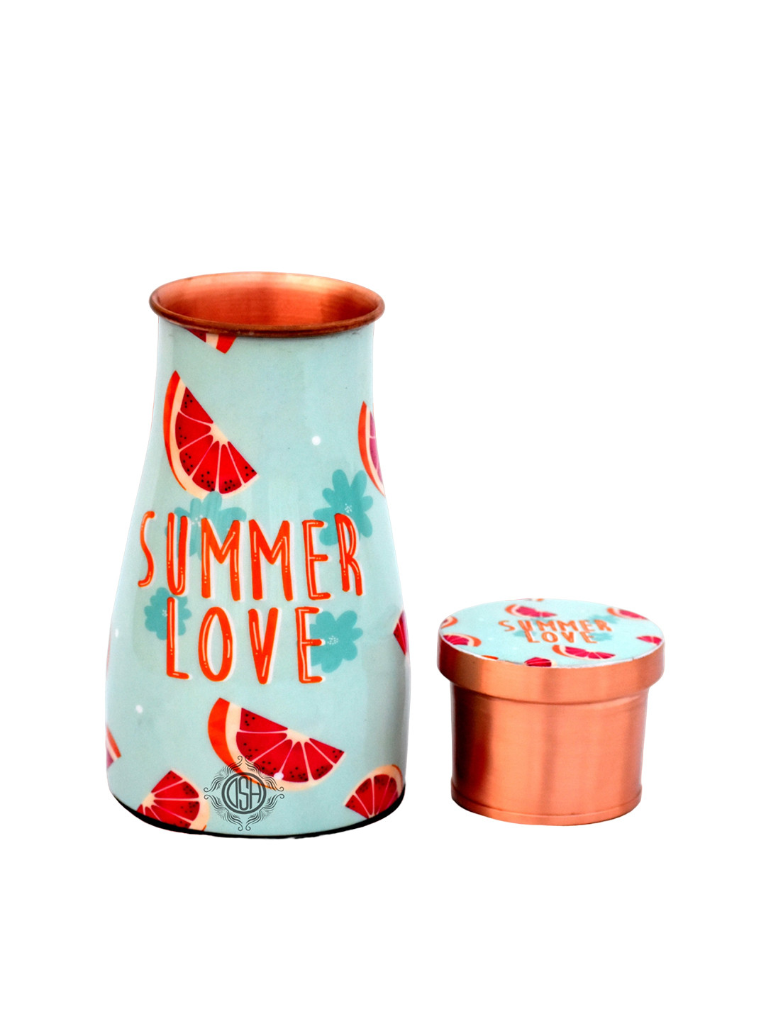 DSH Crafting Your Curiosity Blue Conversational Copper Airtight Water Bottle - 950ml