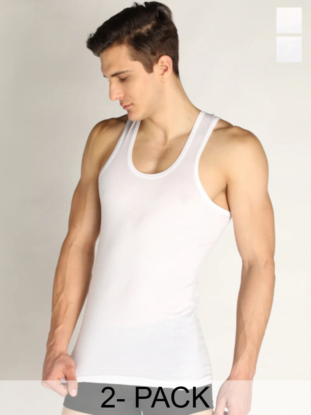 INDIAN THREADS Pack of 2 Cotton Innerwear Vests