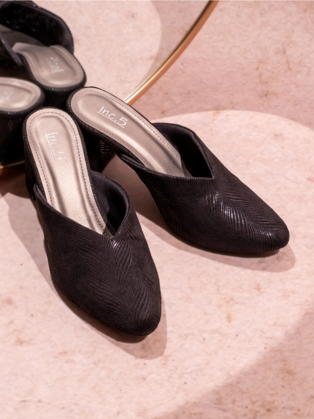 Inc 5 Printed Mules Block Heels