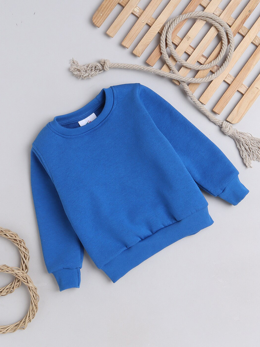 Knitting Doodles Kids Round Neck Fleece Pullover