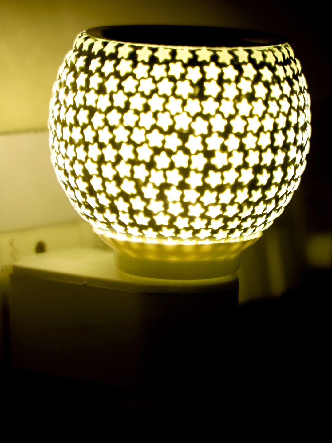 Gojeeva White Camphor Diffuser Glass With Switch