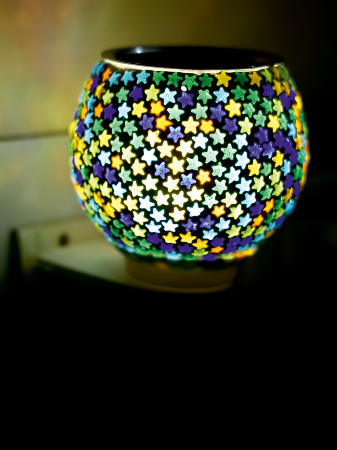 Gojeeva White & Blue Camphor Diffuser Glass With Switch