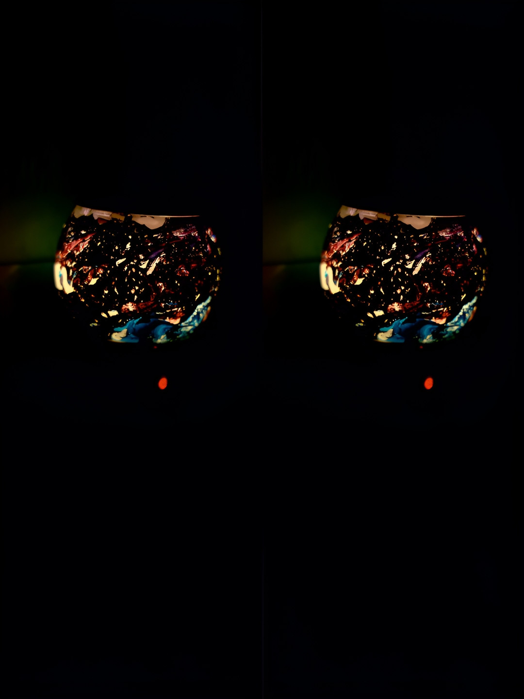 Gojeeva White & Blue 2 Pcs Camphor Diffuser Glass With Switch