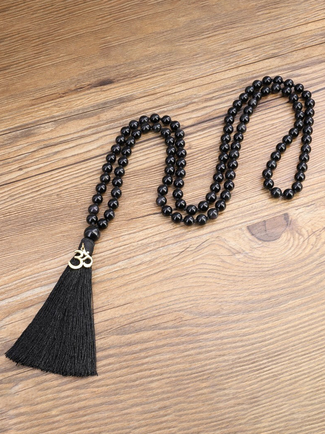 RDK Unisex Onyx Beaded Chain