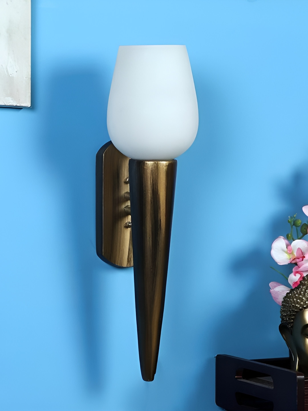 ELIANTE Cream-Coloured Iron Contemporary Cylinder Shaped Wall Lamp