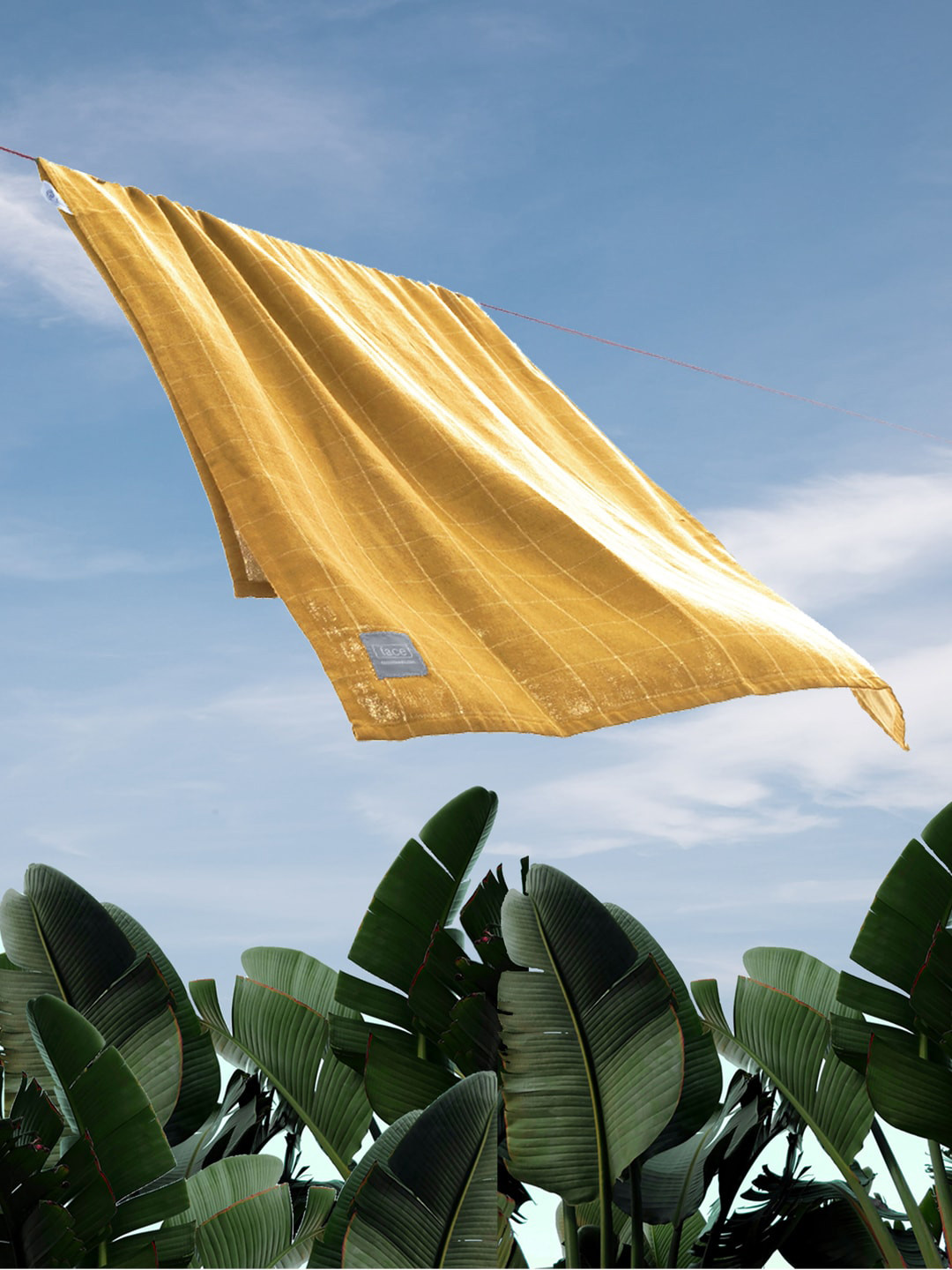 Doctor Towels Yellow & Grey Striped 380GSM Set of 1 Anti-Bacterial Banana Bath Towel