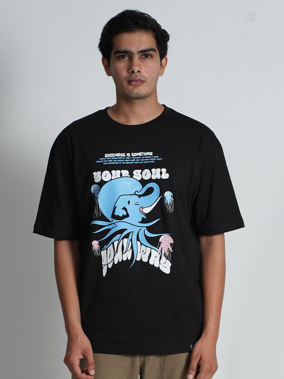 Bloopers Store Graphic Printed Oversized Baggy Fit Cotton T-shirt