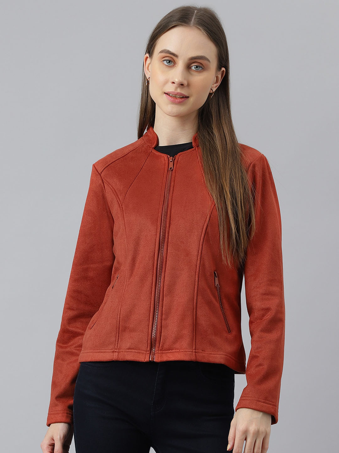 Latin Quarters Collarless Tailored Jacket