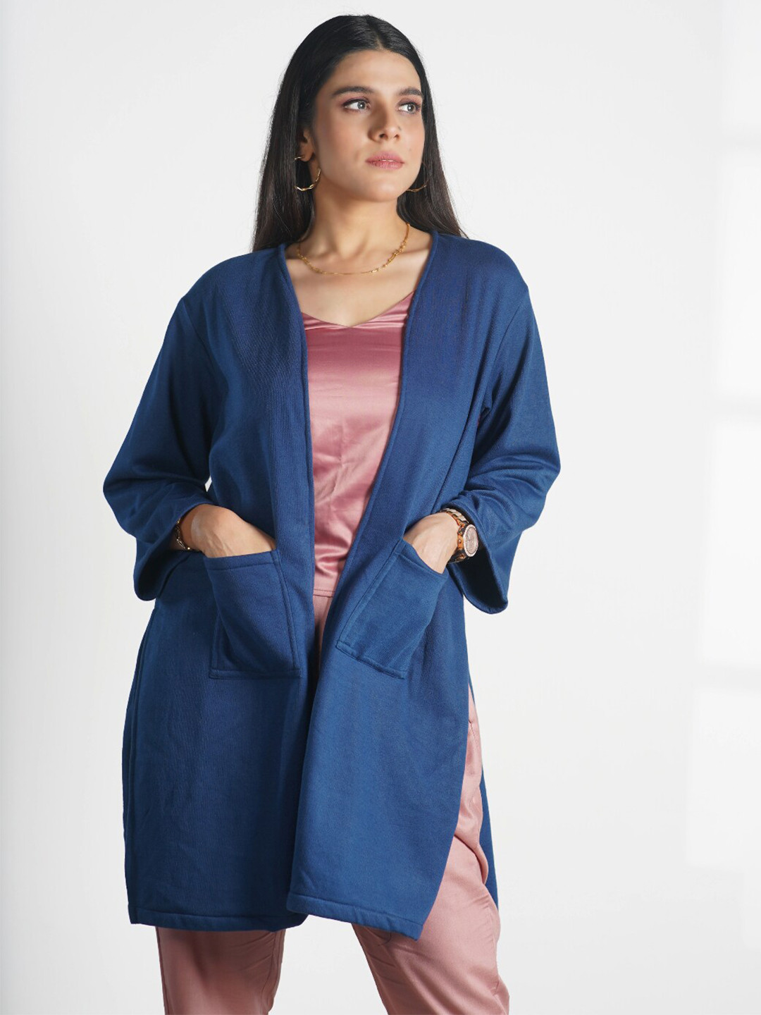 LetsDressUp Long Sleeves Longline Open Front Casual Shrug