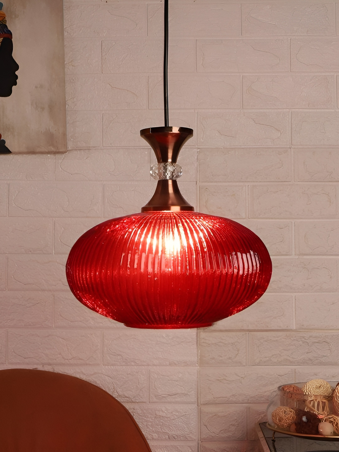 ELIANTE Copper-Toned Textured Ceiling Lamp