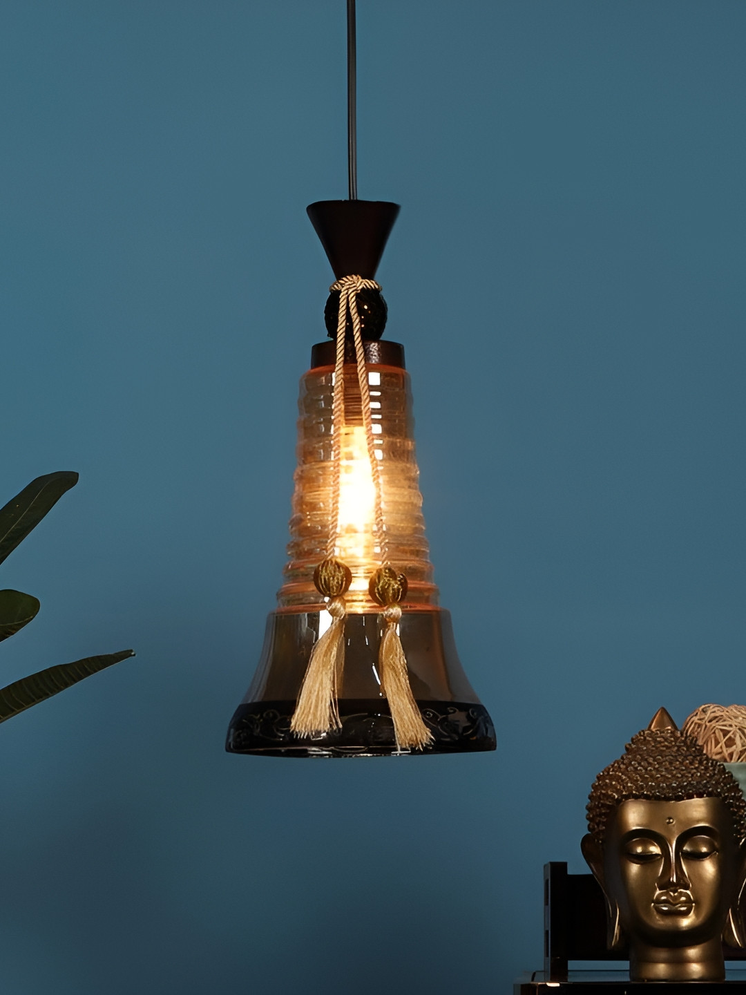 ELIANTE Brown and black Iron Hanging Light Contemporary Ceiling Lamp