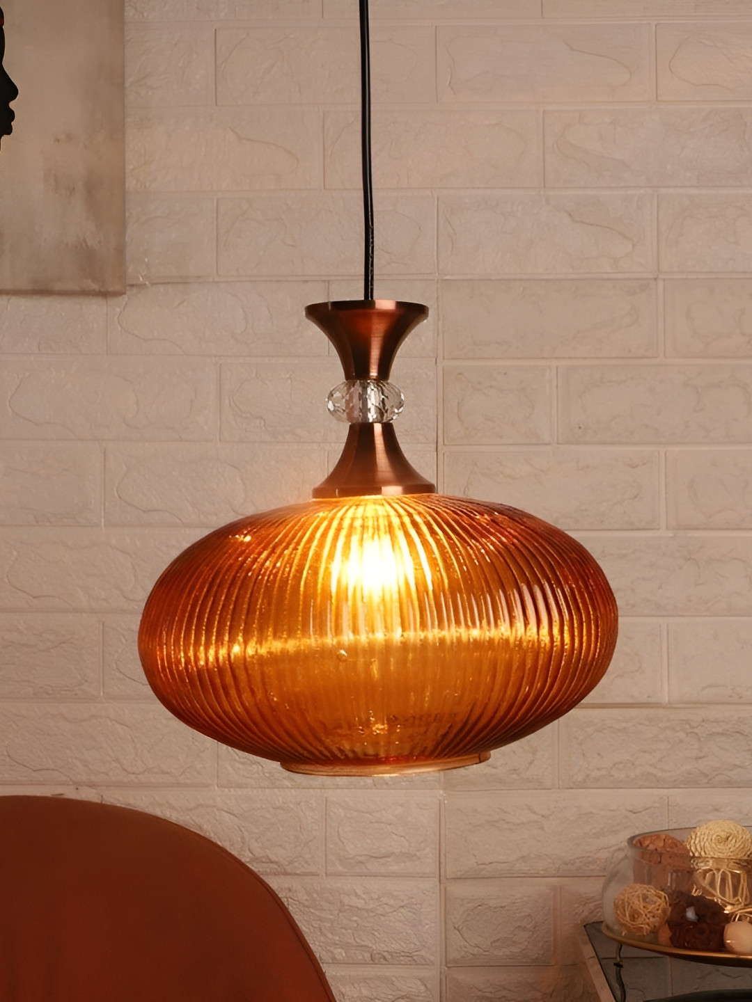 ELIANTE Copper Toned Spherical  Contemporary Ceiling Lamp