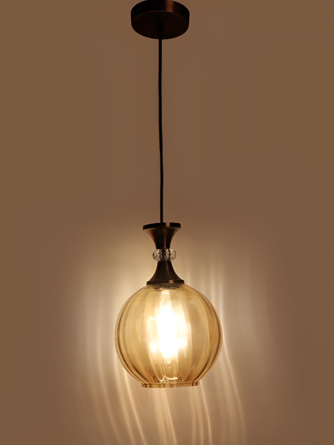 ELIANTE Black Iron Solid Contemporary Ceiling Lamp