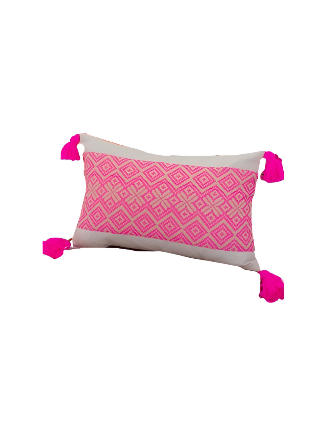 THROWPILLOW Ethnic Motifs Polyester Washable Embroidered Cushion Covers - 12 x 18 In