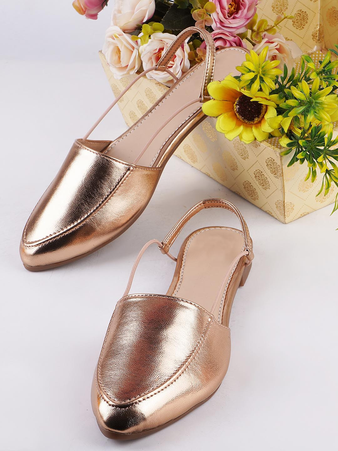 Try Me Textured Pointed Slingback Flats