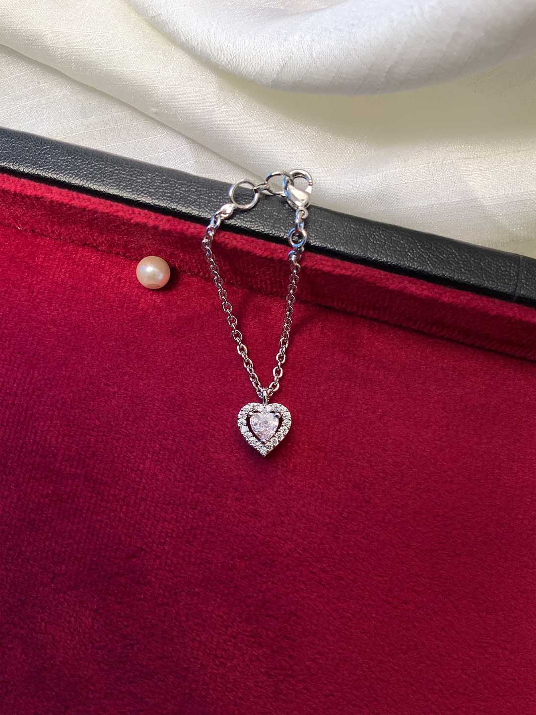 ABDESIGNS Silver-Plated Cubic Zirconia-Studded Watch Charm