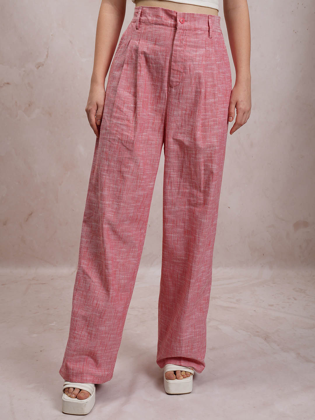Tokyo Talkies Women Red Parallel Trousers