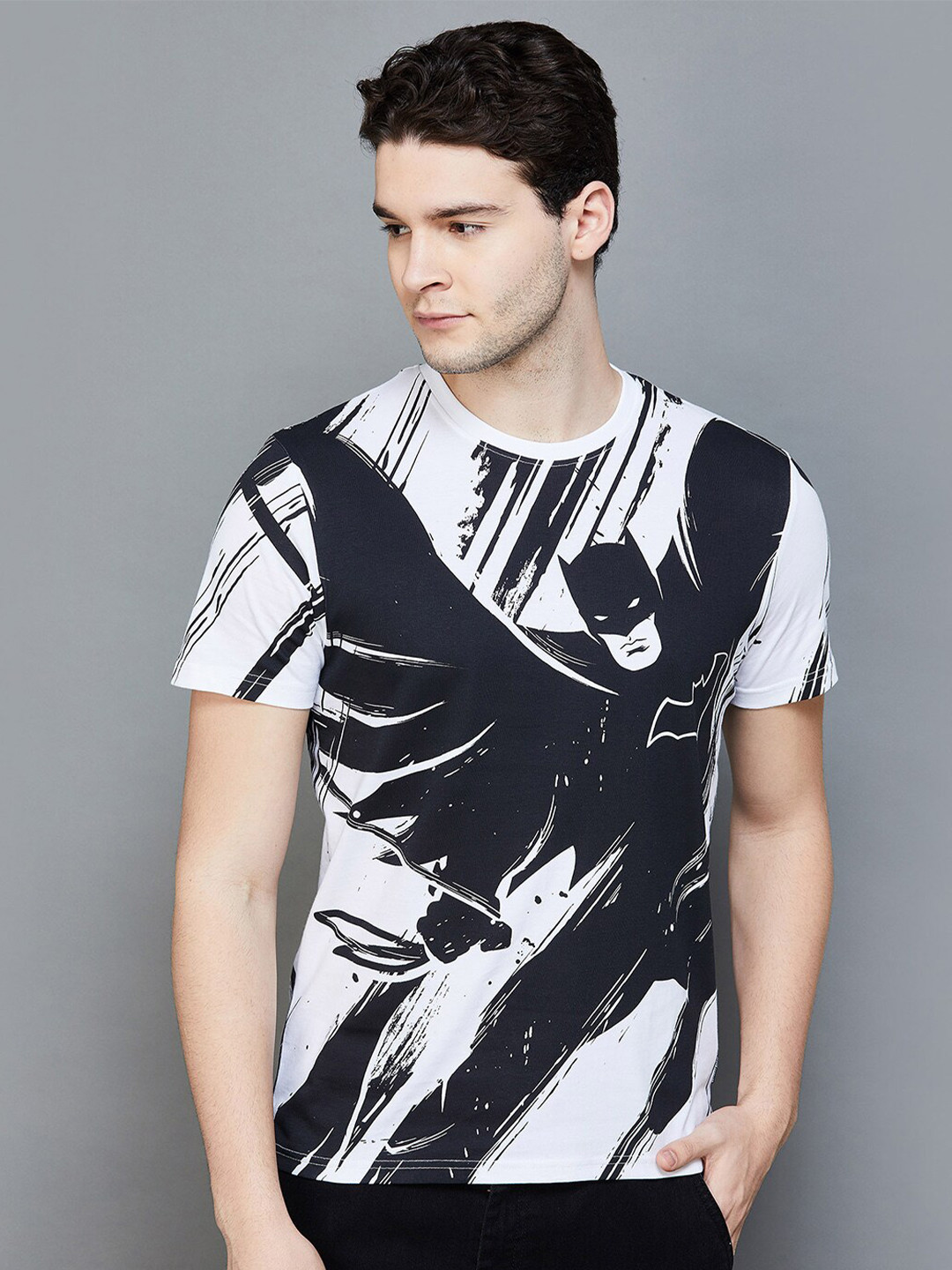 Buy Fame Forever By Lifestyle Batman Printed Round Neck Cotton T