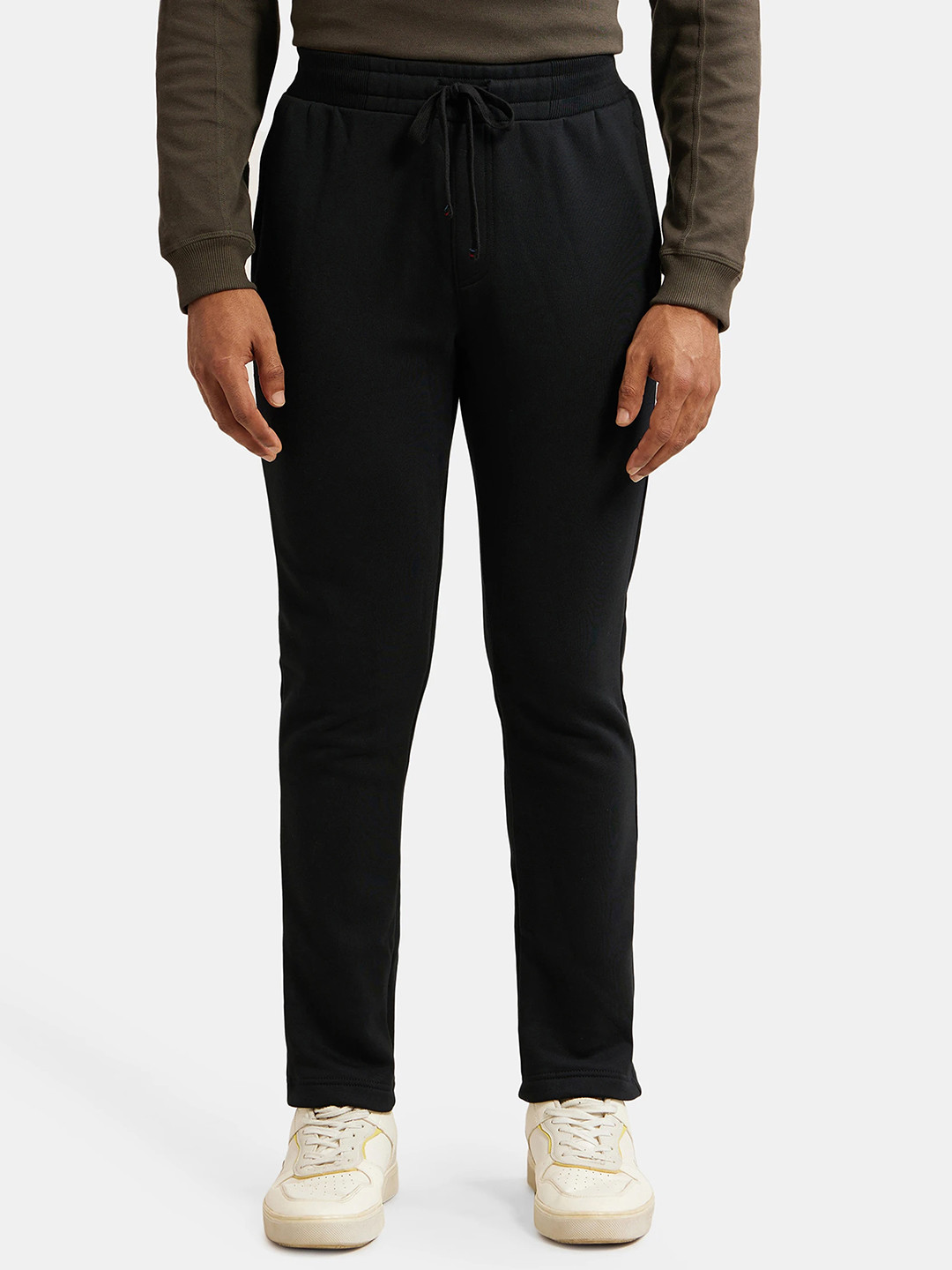 Jockey Combed Cotton Rich Fleece Trackpants with StayWarm Technology-UM53