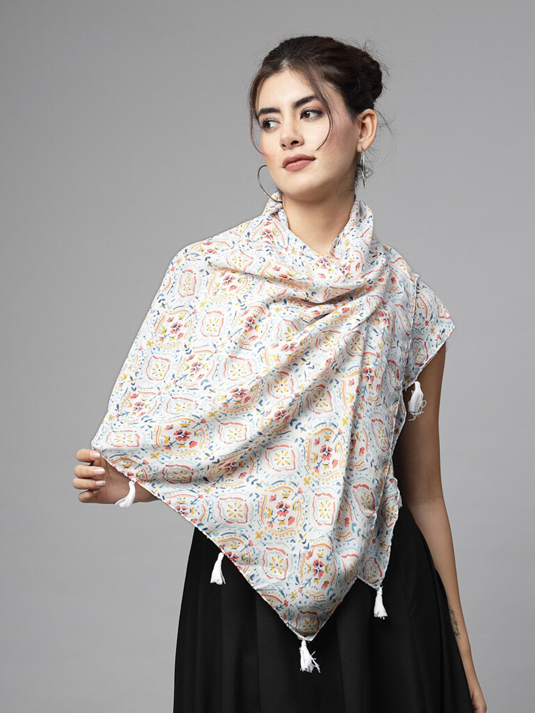 J Style Floral Printed Stole