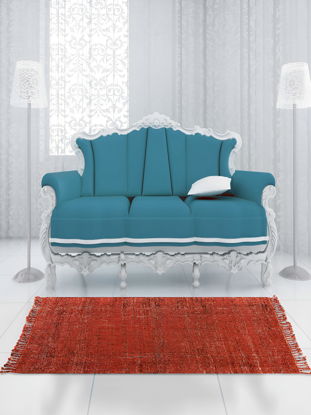 PEQURA Red Handmade Woollen Carpet