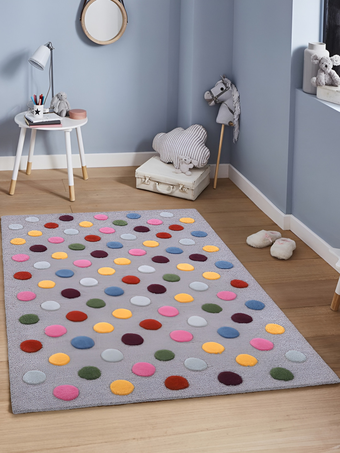 PEQURA Grey & Yellow Handmade Woollen Carpet