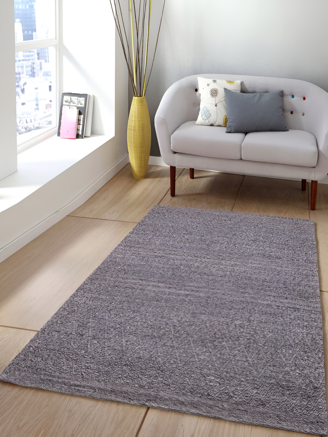 PEQURA Coffee Brown  Handmade Woollen Carpet