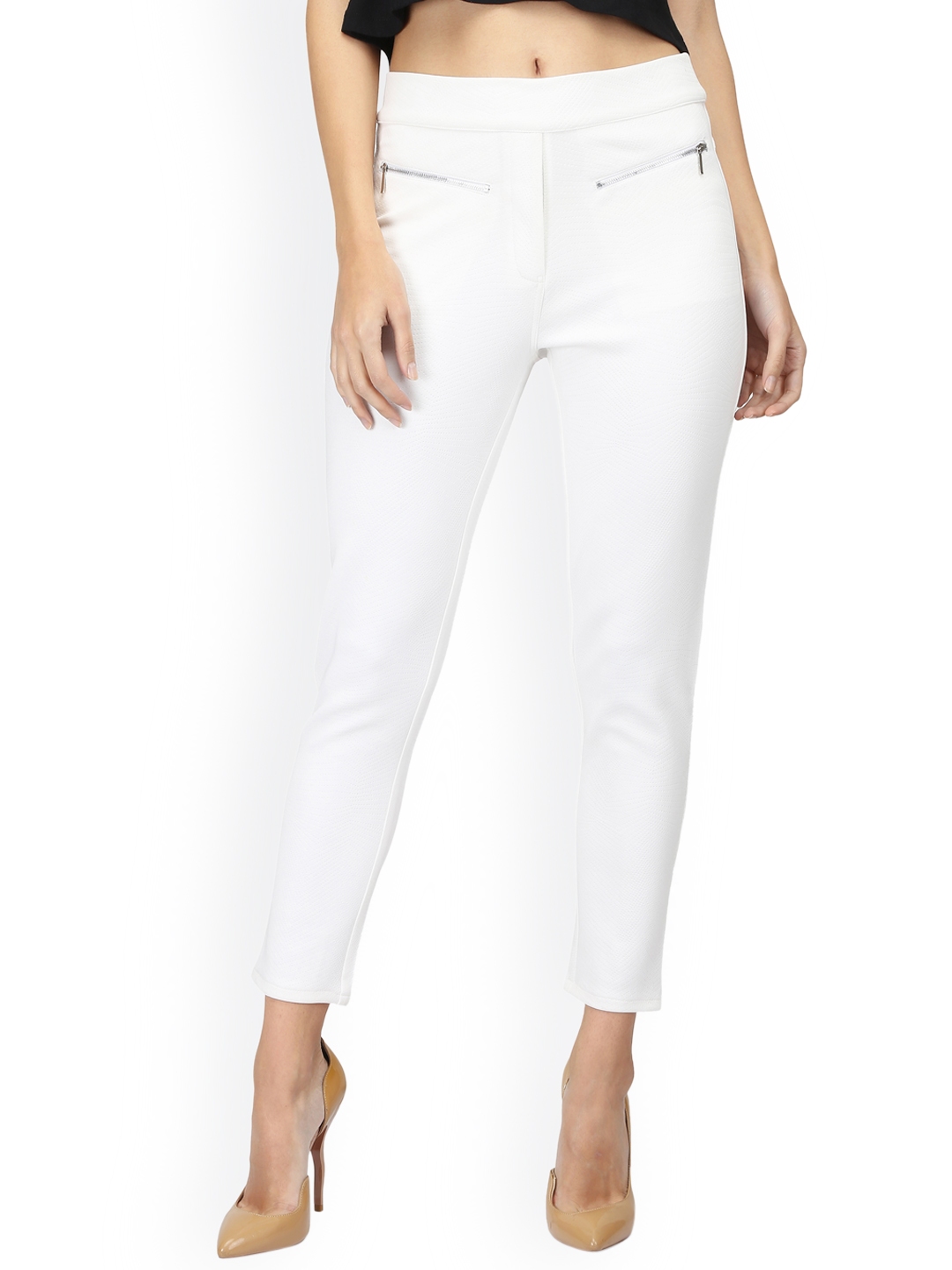 Buy Eavan Women White Smart Slim Fit 