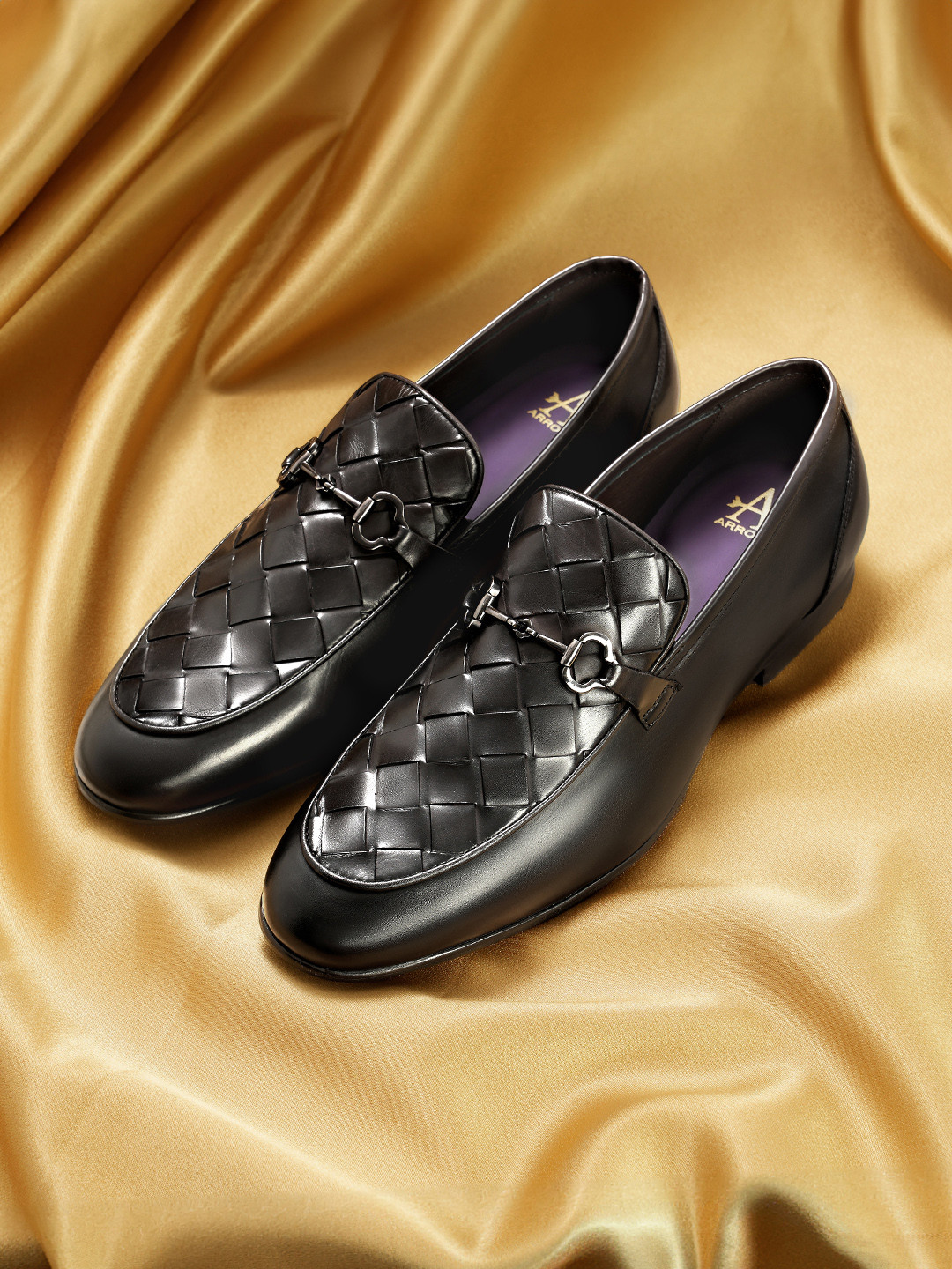 Arrow Men SANTAM Textured Leather Formal Horsebit Loafers