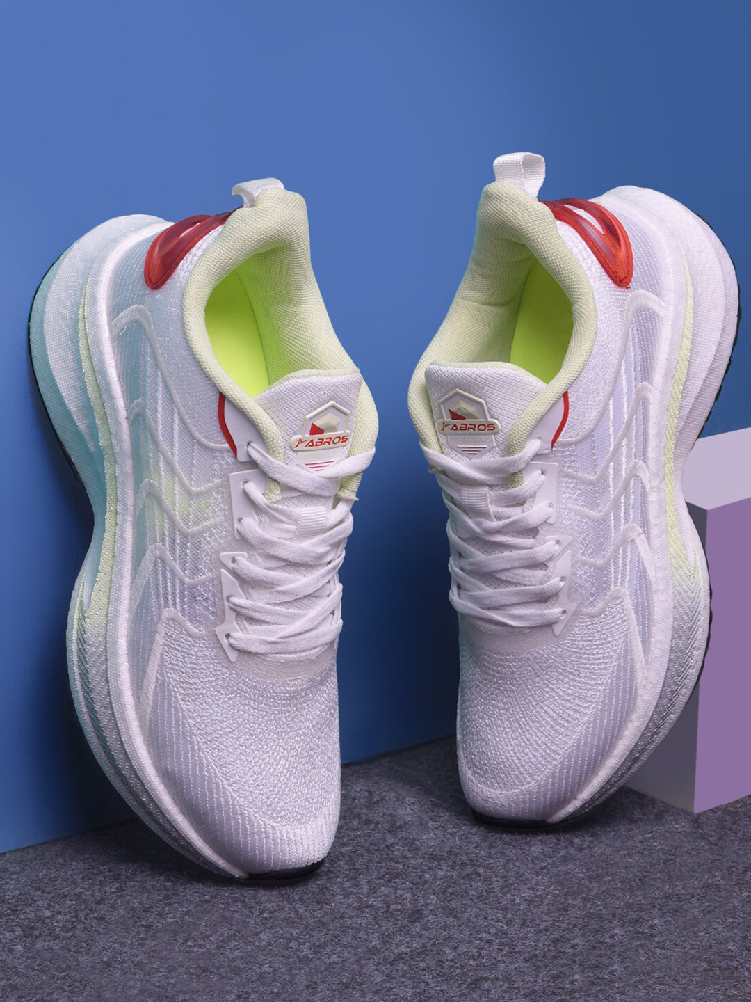 ABROS Men Air Textured Lace Up Running Shoes