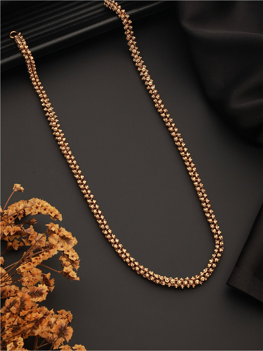 Saraf RS Jewellery Antique Gold Plated Necklace Chain