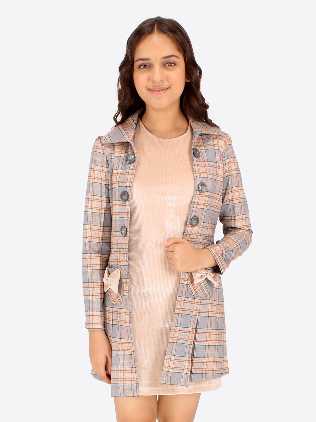CUTECUMBER Sleeveless Velvet Sheath Dress With Jacket