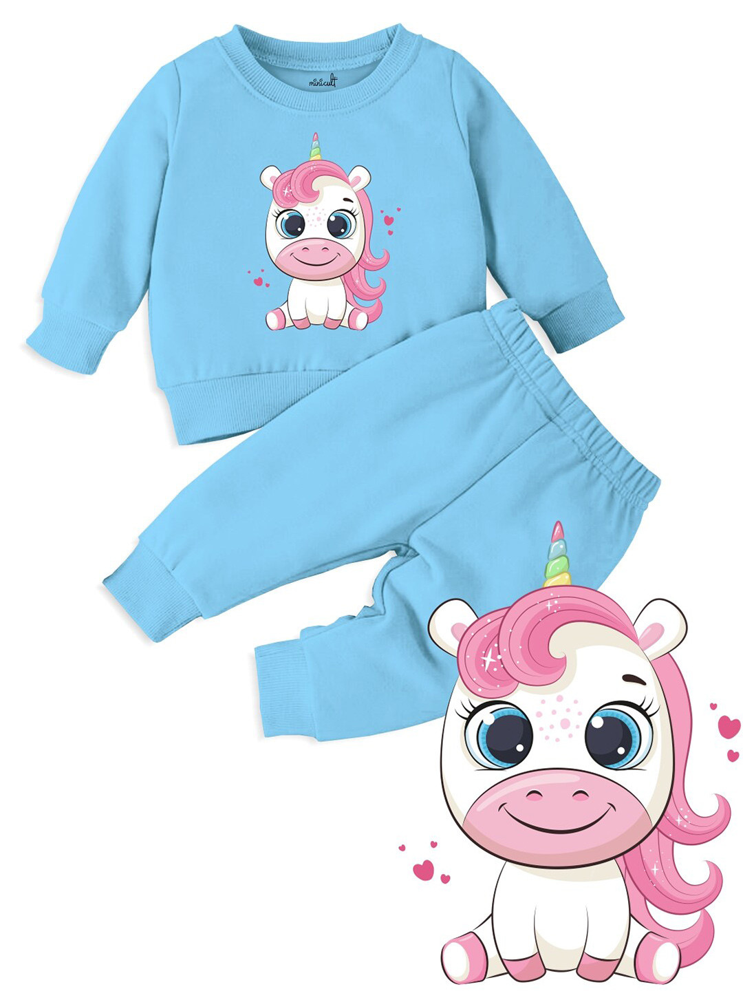 x2o Infant Kids Graphic Printed Long Sleeves T-shirt with Pyjamas