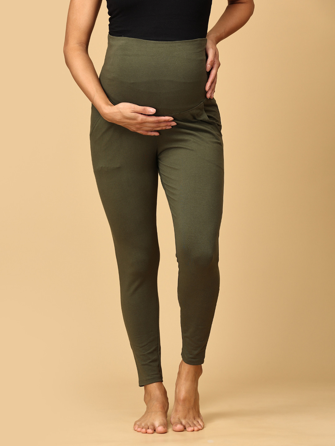 The Mom Store Comfy Maternity Ankle-Length Leggings