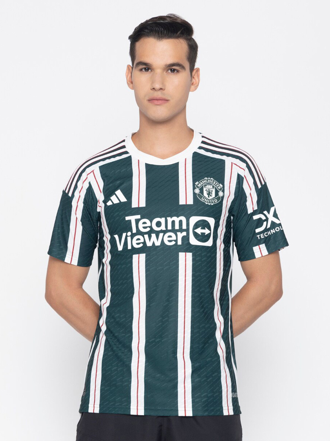 ADIDAS MUFC A JSY AU Printed Slim-Fit T-Shirt