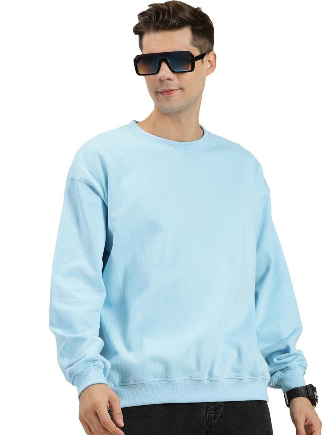 Fans Army Round Neck Cotton Oversized Pullover Sweatshirt