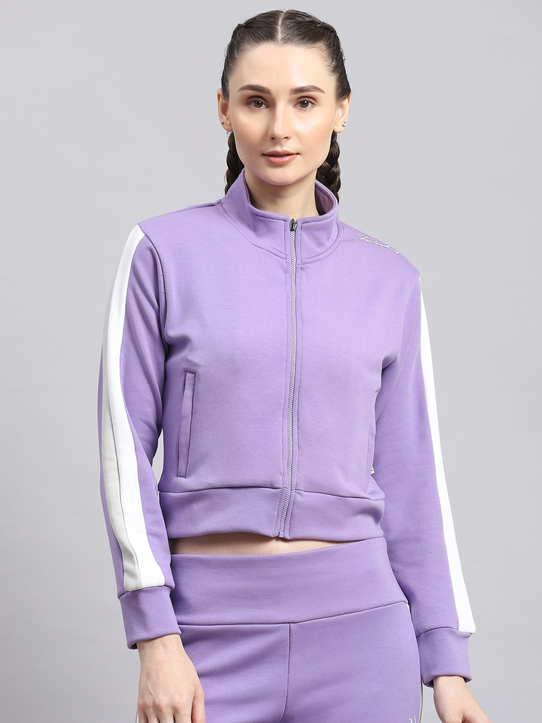 rock.it Long Sleeves Crop Front-Open Sweatshirt