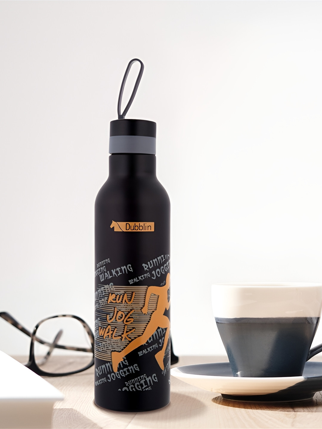 Dubblin Champ Yellow Conversational Stainless Steel Double Wall Vacuum Flask - 500ml