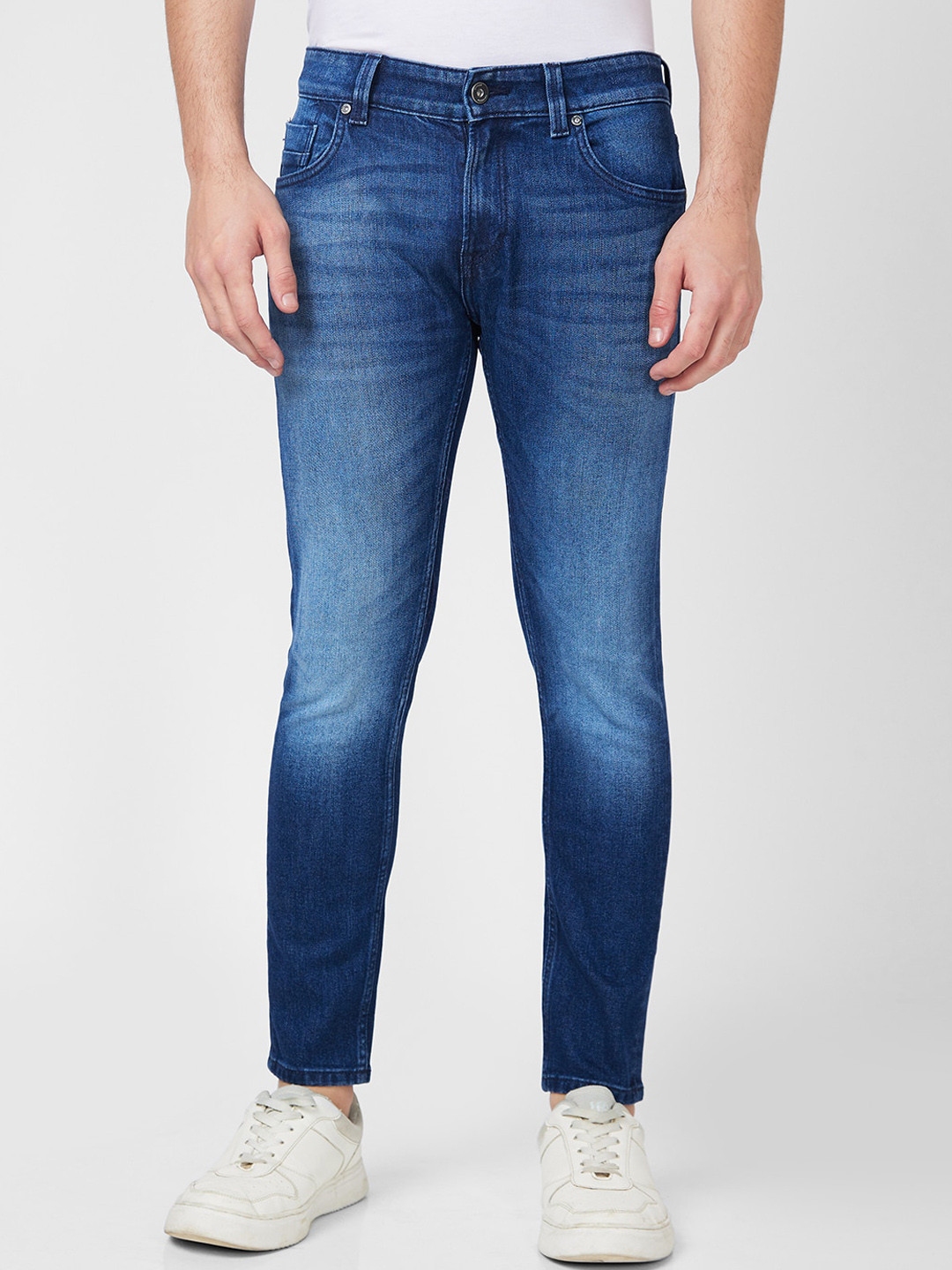 SPYKAR Men Slim Fit Clean Look Mid-Rise Heavy Fade Limited Edition Cotton Jeans