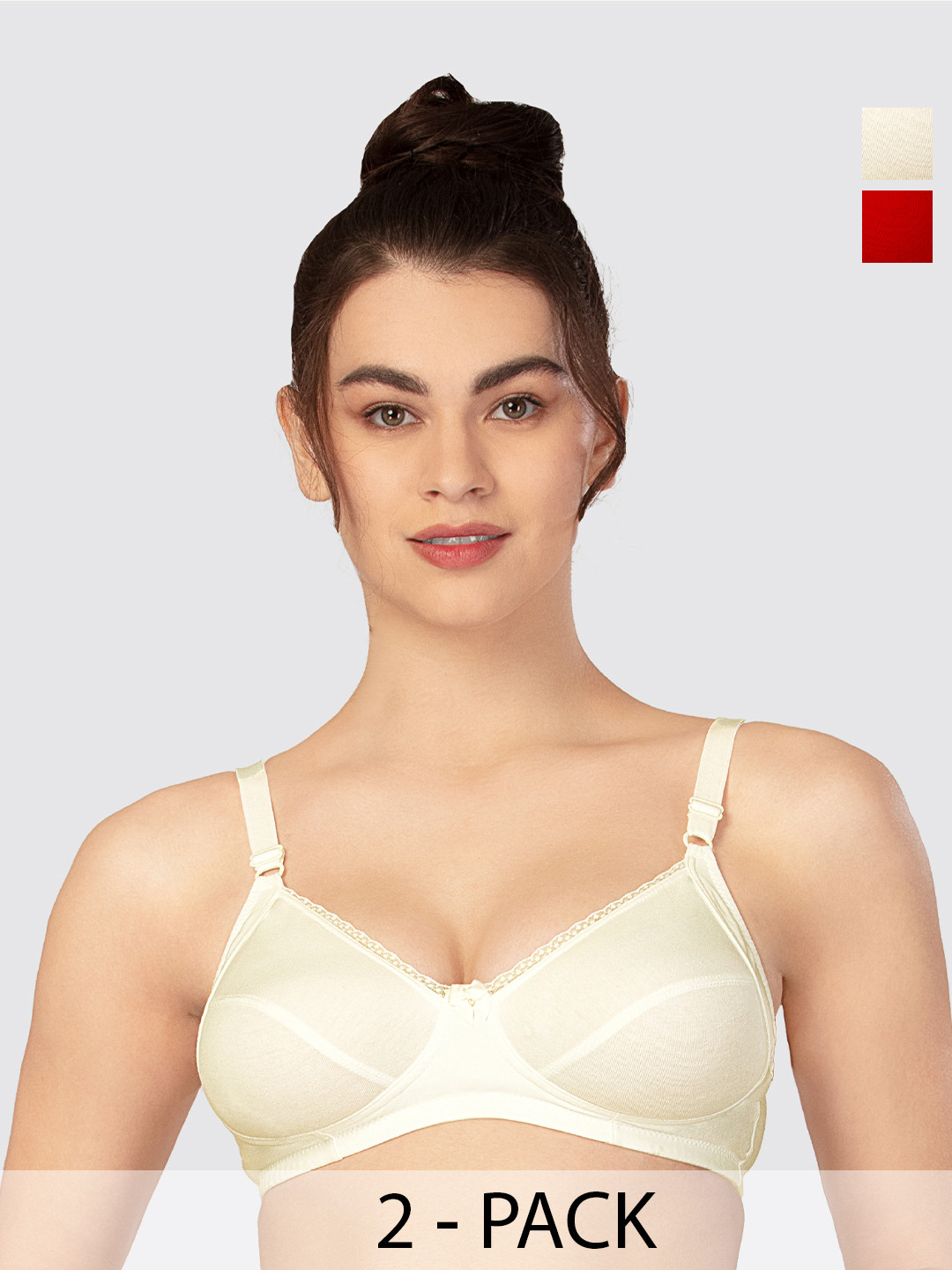 Lovable Pack od 2 Full Coverage Cotton Bra with All Day Comfort