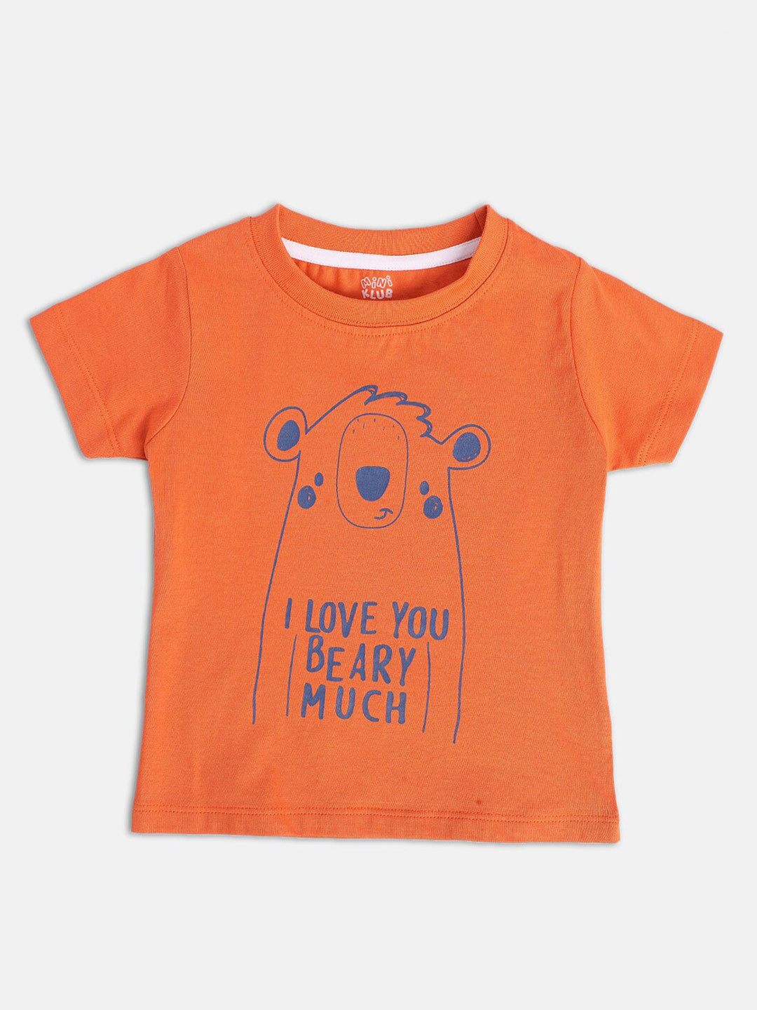 MINI KLUB Boys Typography Printed Pure Cotton T-Shirt